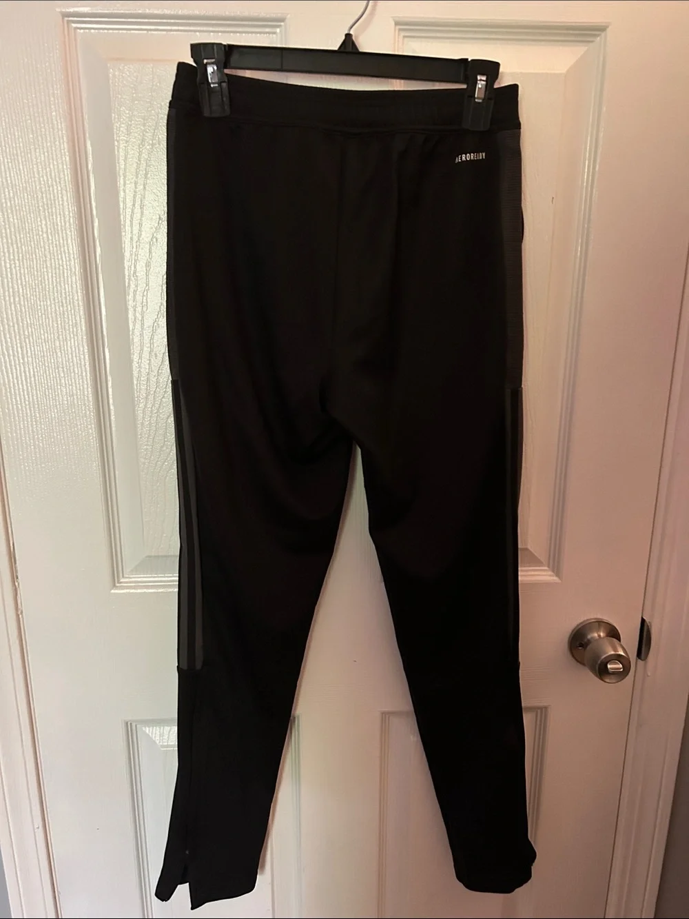 adidas Black Joggers with Gray Side Panel